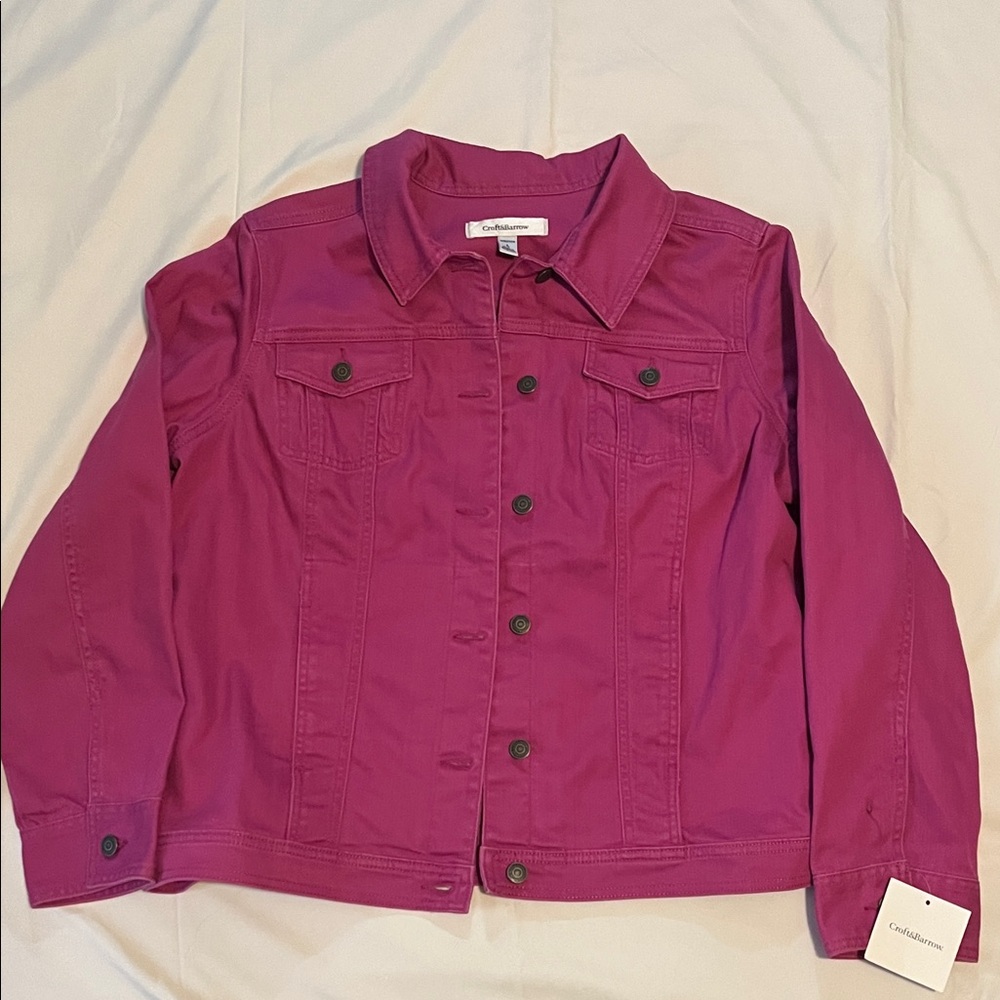 Croft & Barrow Magenta Jean Jacket